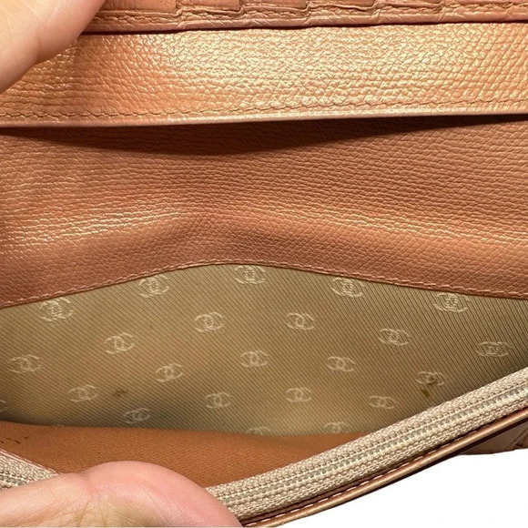 Chanel long wallet REFURBISHED in champagne pink - Picture 7 of 15